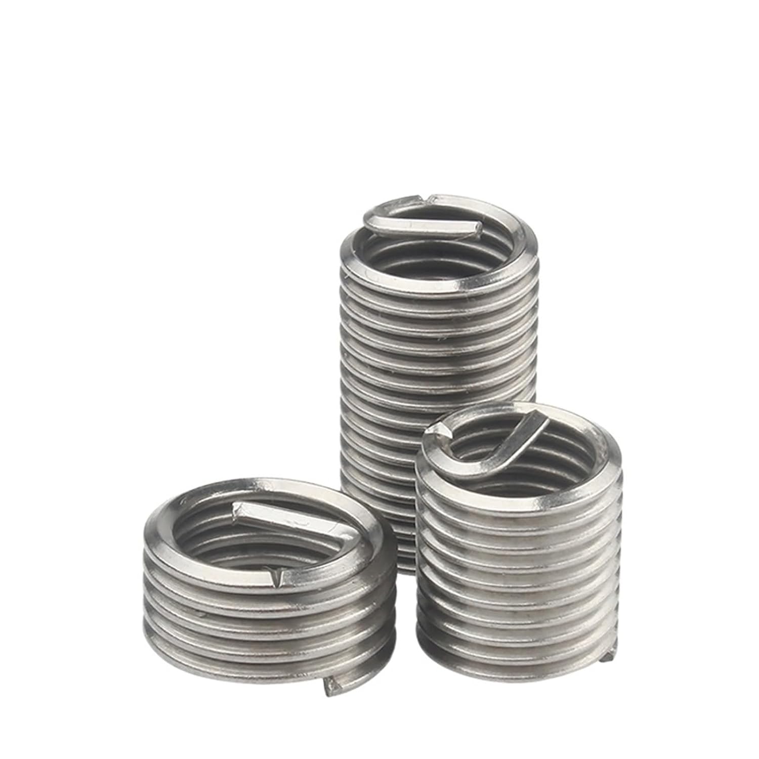 200pcs Helical Coil Thread Insert Wire Insert Kit M3 M4 M5 M6 M8 M10 M12 Stainless Steel 304 Screw Sleeve Thread Recovery Set