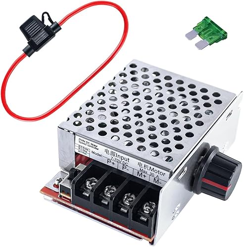 Controlador de velocidad del motor de CC PWM DC 7-70V 30A 12V 24V 36V 48V con fusible de 30 amperios