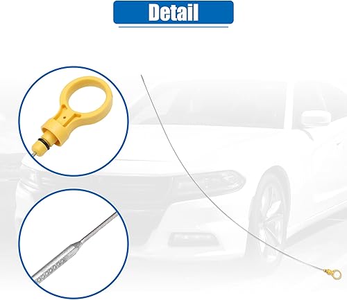 Miniatura 5 de X AUTOHAUX Indicador de nivel de aceite del motor para Chevrolet Express 1500 2003-2014 para Chevrolet Express 2500 2003-2006 Amarillo