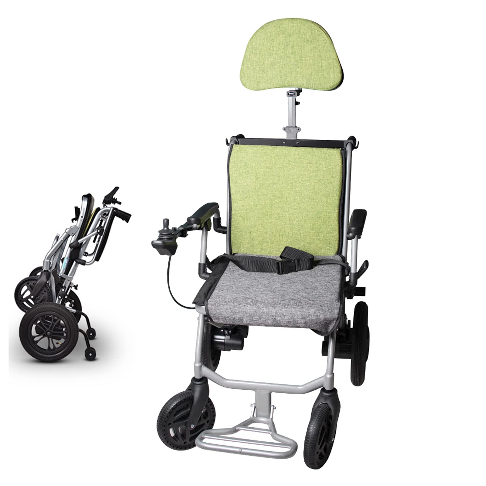 Power Wheelchair, New Foldable Portable Mobility Electric Motorized Wheelchair Up to 20 Miles, Open/