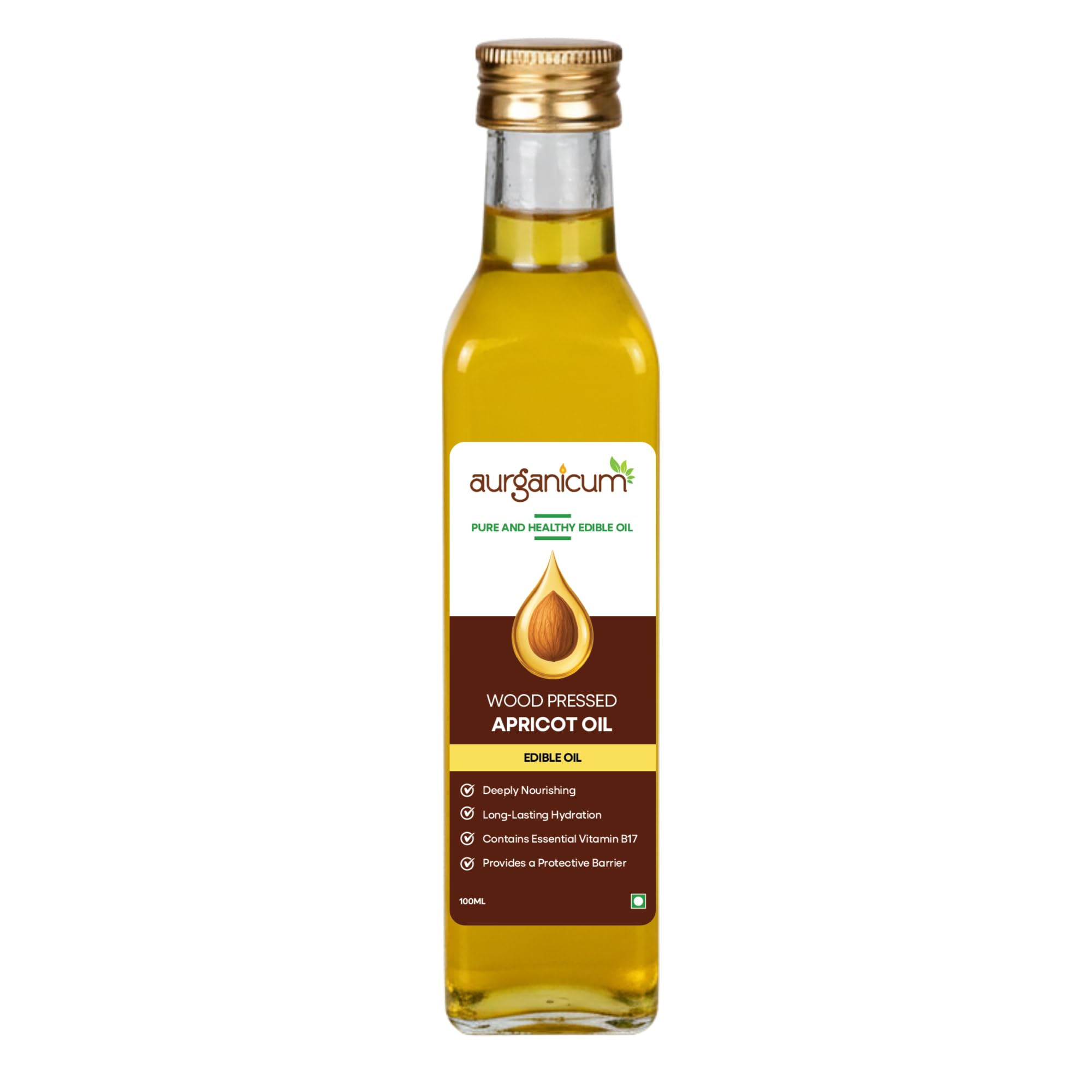 Aurganicum Pure & Natural Wood Pressed Apricot Oil | Cold-Pressed Khubani/Khurmani Oil help for Glowing Skin & Healthy Hair Growth | Deeply Nourishing Face, Body & Hair Care. (100 ml)-picture-35