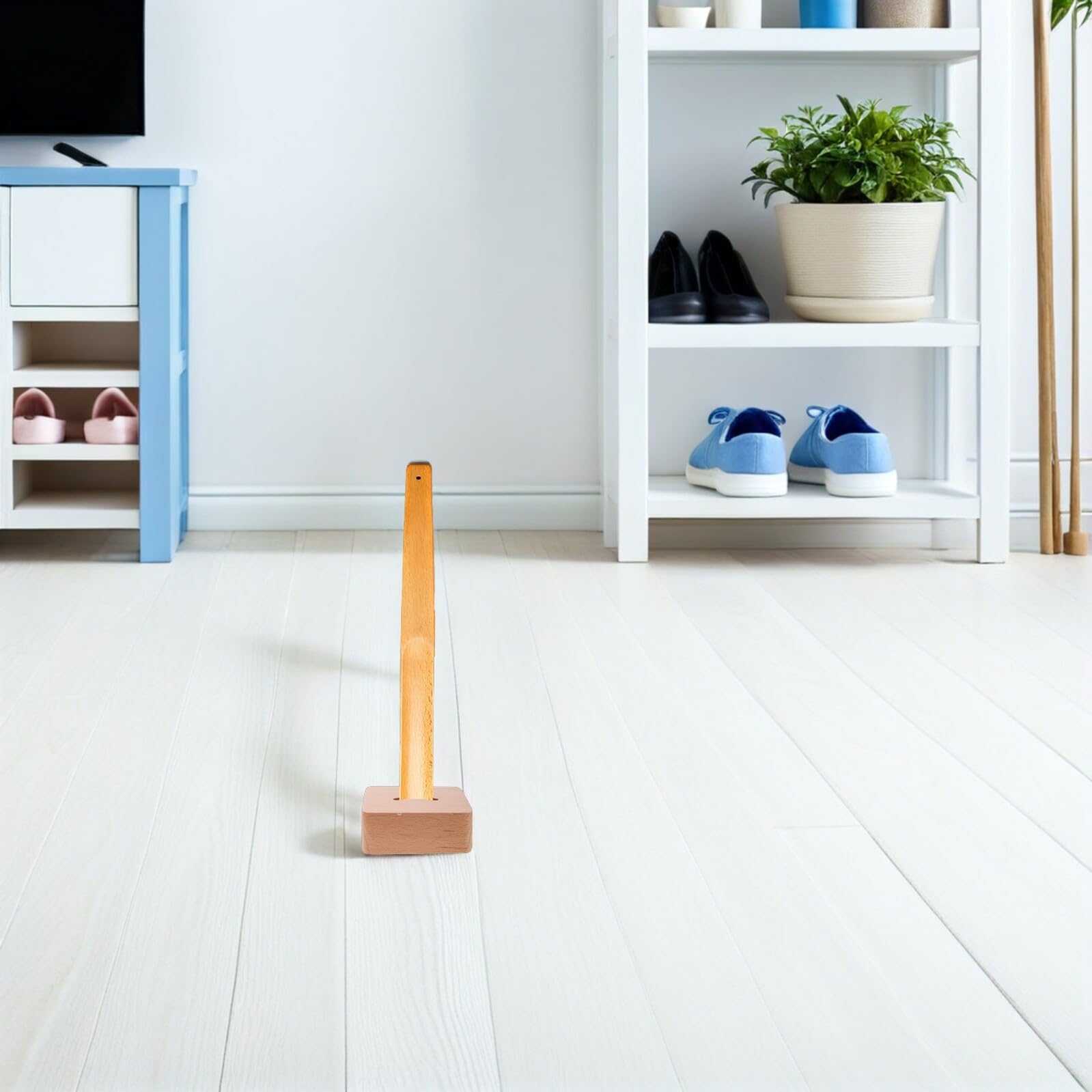 Schuhanzieher-Ständer Aus Holz Schuhanzieher-Ständer-Organizer Aufbewahrungsbasis Für Freistehender Schuhlöffelhalter Für Kleiderschrank Eingangsbereich Und Flur
