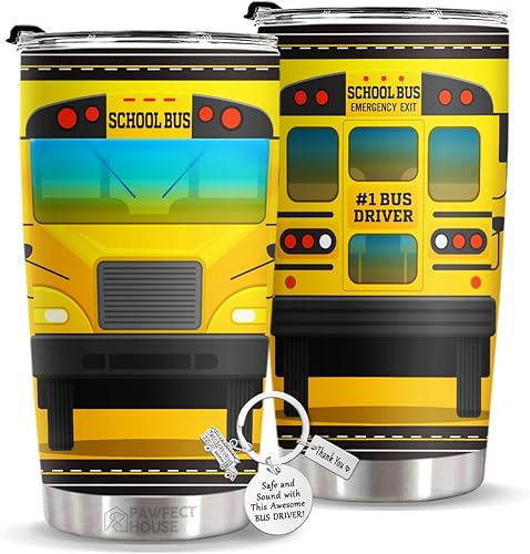 Regalos de cumpleaños para el día del padre para hombres, papá, hijo, marido, hermano, vaso de autobús escolar, regalos de agradecimiento al