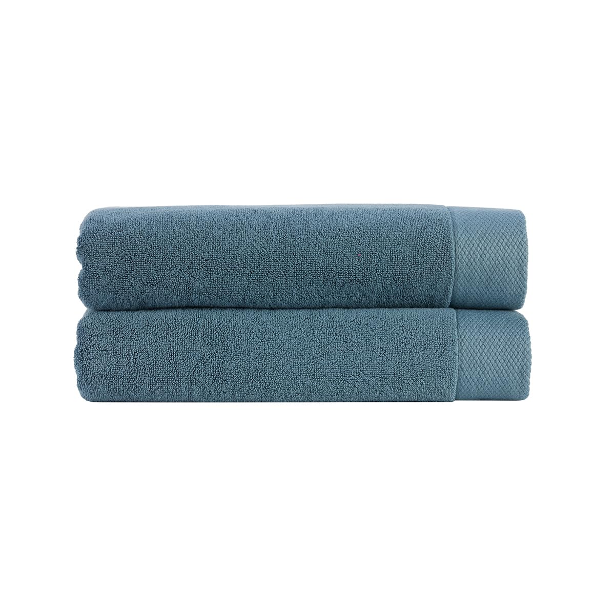 Christy Luxe 2 Piece Bath Towels Set| Denim Blue | Luxe Heavyweight 100% Turkish Cotton | Ultra Soft | Super Absorbent | 730GSM