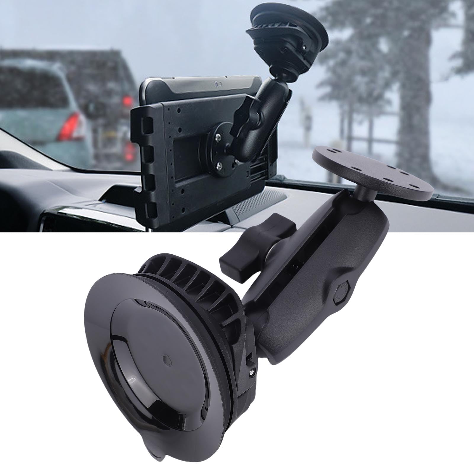 Ventosa de doble bola para coche, soporte de teléfono ajustable para coche, soporte giratorio universal de 360 ° con base de succión fuerte