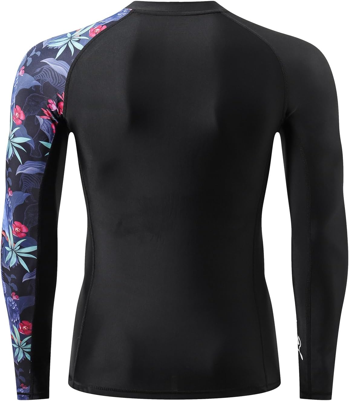 HUGE SPORTS Men's Rash Guard Long Sleeves UPF 50+ UV Sun Protection Quick Drying Splice Compression Swim Shirts