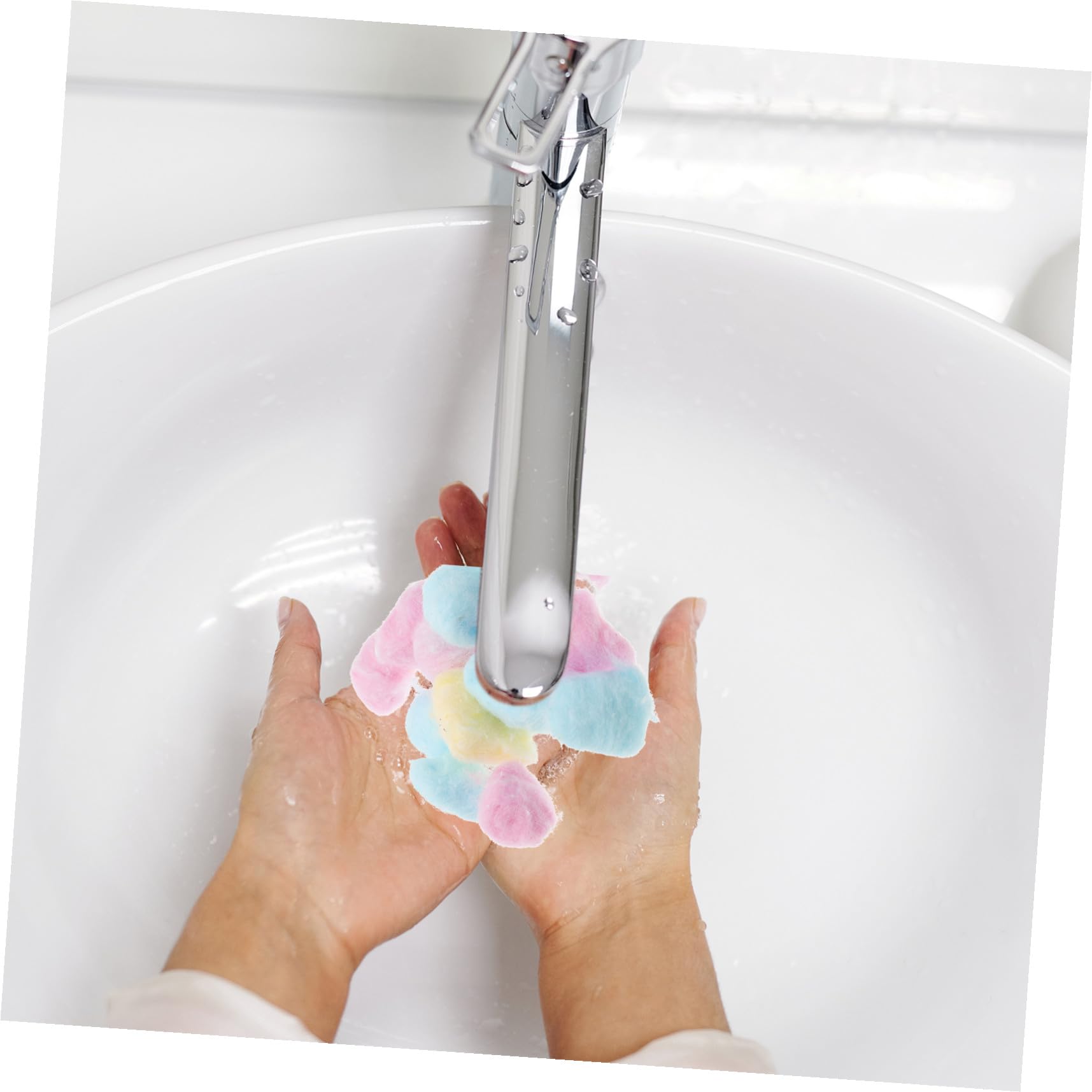500g Bunte Baumwolle Wattebällchen für Babys und Neugeborene Saugfähig Leicht für Make Up Entfernung und Sanfte Gesichtsreinigung