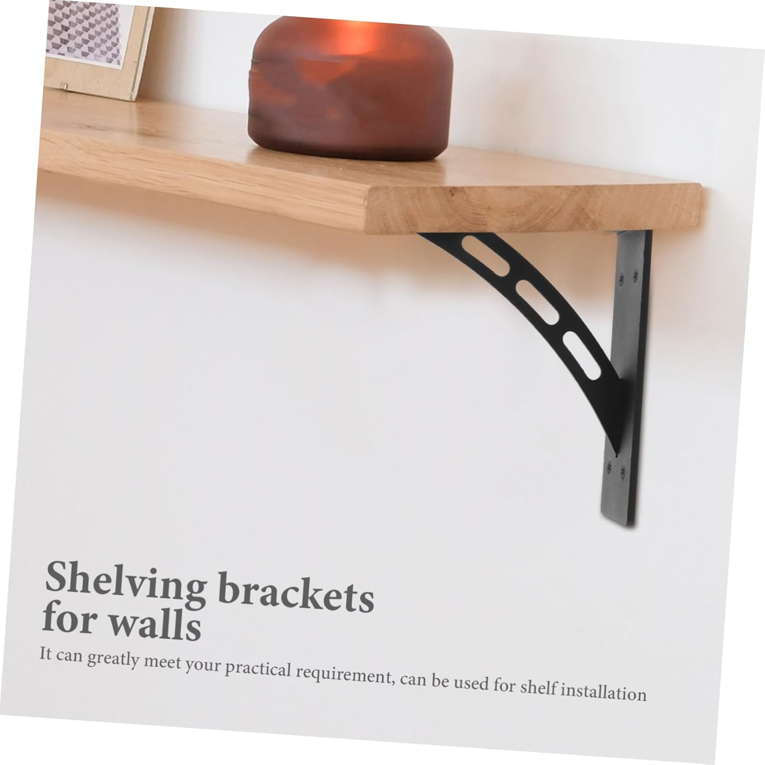 2pcs Heavy Duty Shelf Brackets for Wall Mounting Floating Book Storage for Living Room Kitchen Installation Sturdy Support for Home Decor