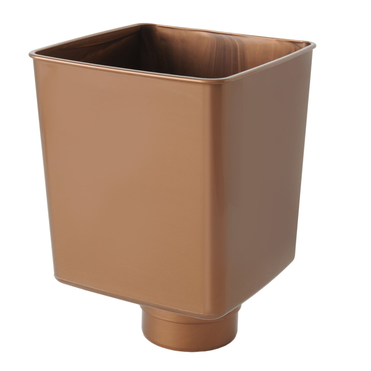 Classeur pluviale carré First Plast rcq100r-y cuivré 100 mm pour gouttière