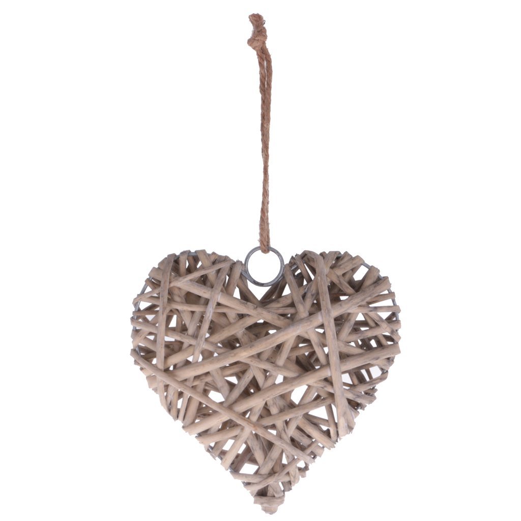 Pendentif Cœur En Rotin Osier - Décoration Murale Romantique Pour Mariage Et Anniversaire