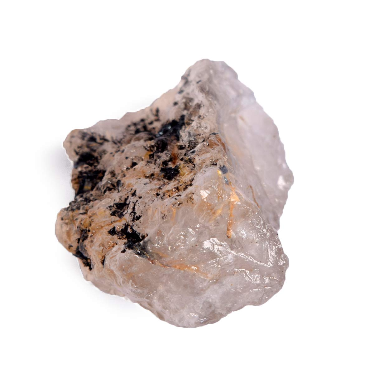 REAL-GEMS 100% Genuine Golden Rutilated Quartz Gem 41.50 Ct Certified Rough Raw Rutilated Unshape Loose Gemstone for Jewelry Making