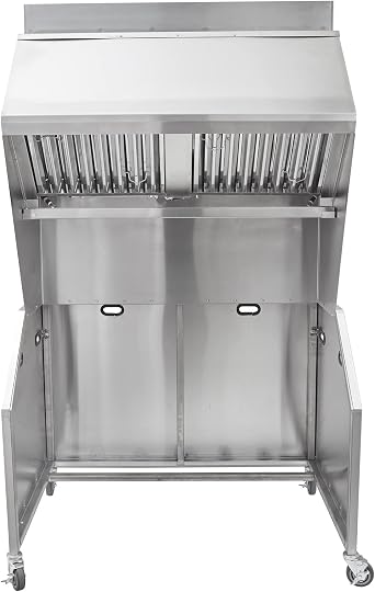 39" Ventless Hood System with Fire Suppression | Portable Commercial Cooking Equipment for Concessions, Food Courts, Old Buildings | Stainless Steel, Made in USA
