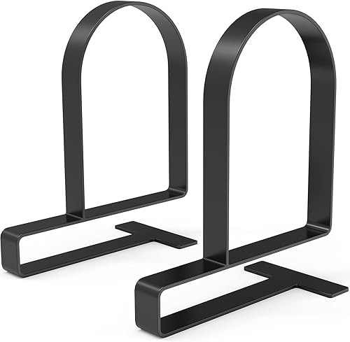 Sujetalibros resistentes para estantes, soportes de metal resistentes con abrazadera, soportes de estante para libros, antideslizantes con