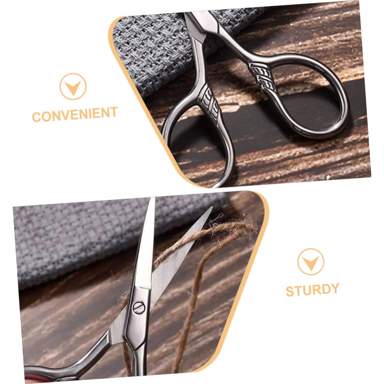 Healeved 10pezzi Forbici Acciaio Inossidabile Per Barba e Sopracciglia Teste Punta Dritta e Rotonda Strumento Di Precisione Per Uomo Per Ritocchi Di Peluria Facciale e Personale