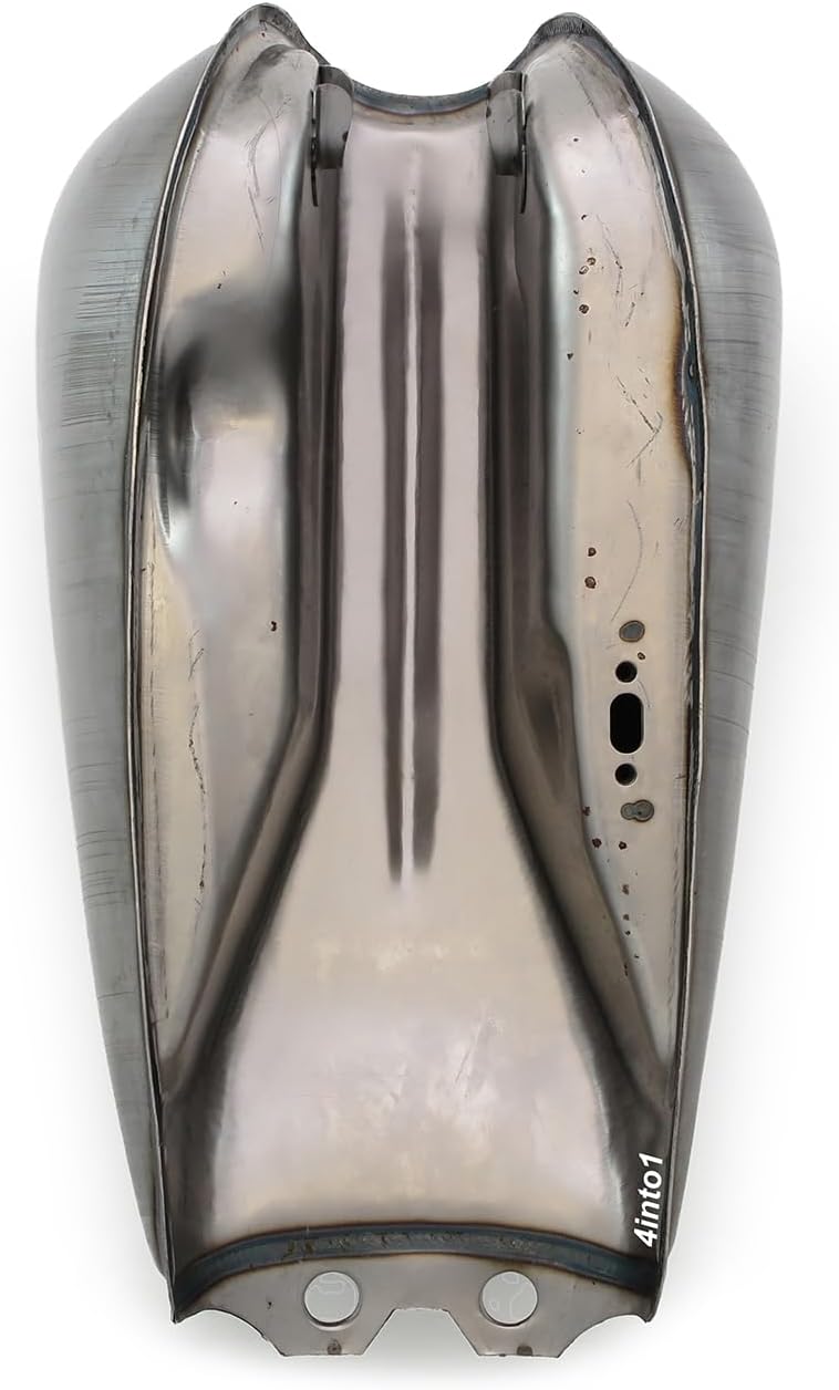 The Pacifica Bobber - Raw Steel - 2.4 Gallon 9L Motorcycle Gas / Fuel Tank