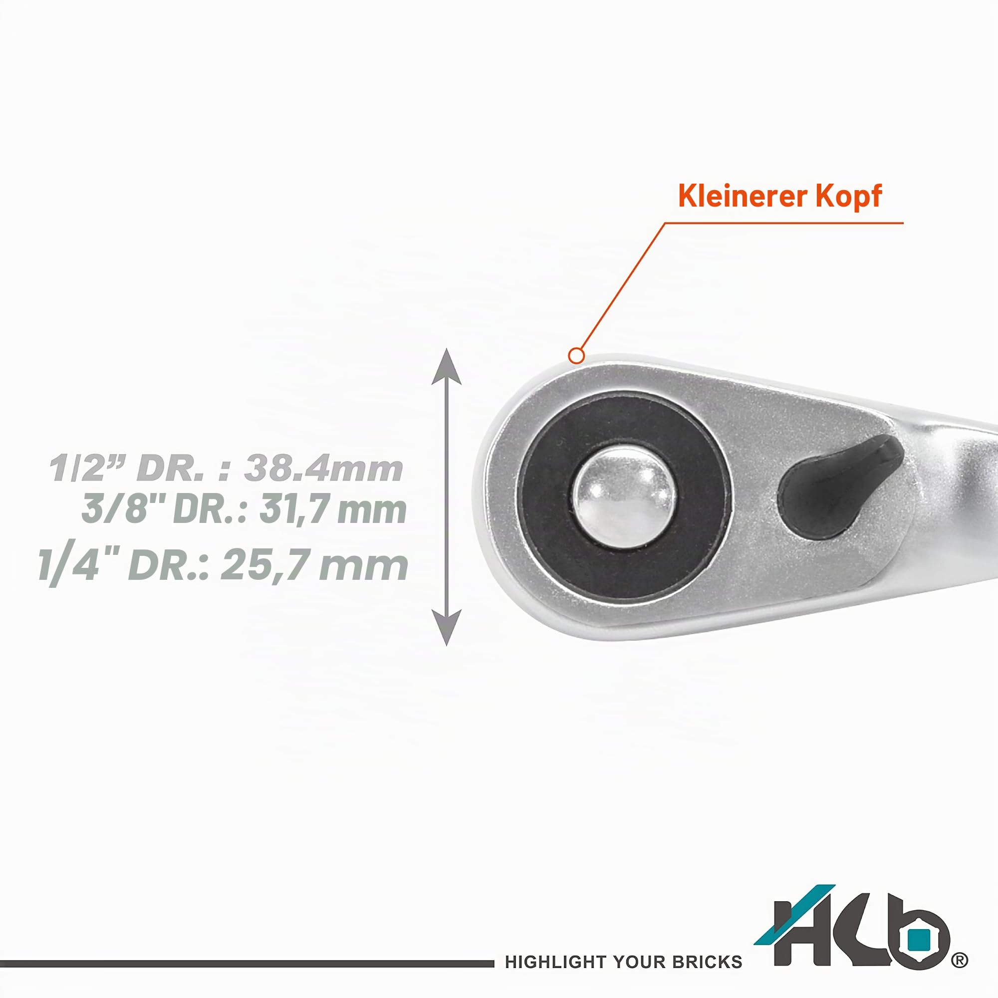 HB 168-teiliger Steckschlüsselsatz AKM002-G mit 120-Zahn Offset Ratschen 1/2" 3/8" 1/4" Umschaltknarren Schnelllöseknopf Profi Werkzeugset CR-V Stahl Blasformkoffer Garage Werkstatt Made in Taiwan