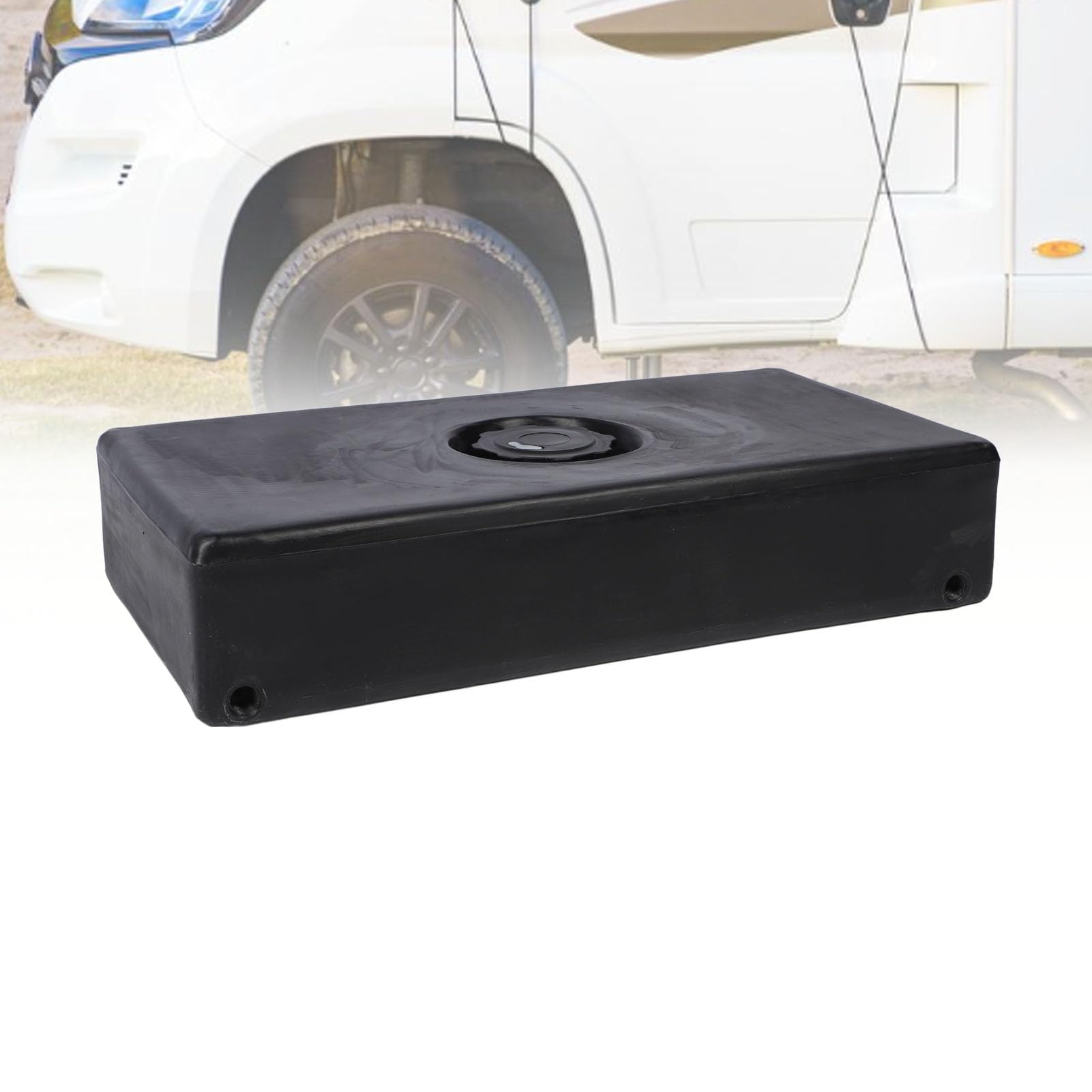 26 X 13,4 X 5,5 Zoll Wohnmobil-Wassertank, 8 Gallonen, Auslaufsicher, Schlagfest, Schwarz für Wohnmobile, Anhänger, Wohnmobile, Boote
