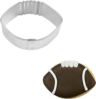R & M Football Cookie Cutter, Mini, Silver