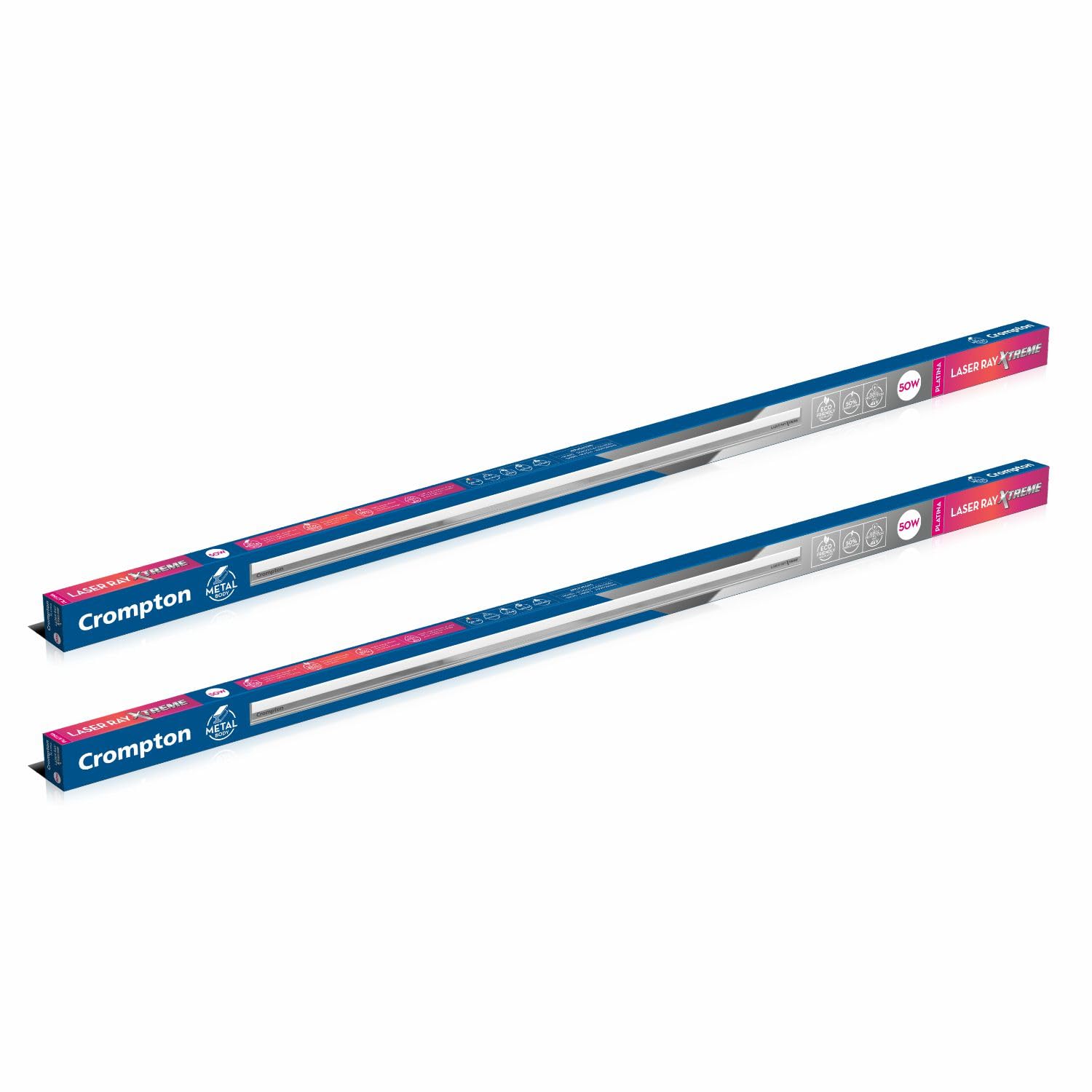 Crompton Laser Ray Xtreme 50W | Energy Efficient LED Tubelight for Home & Office (Pack Of 2)-image-0