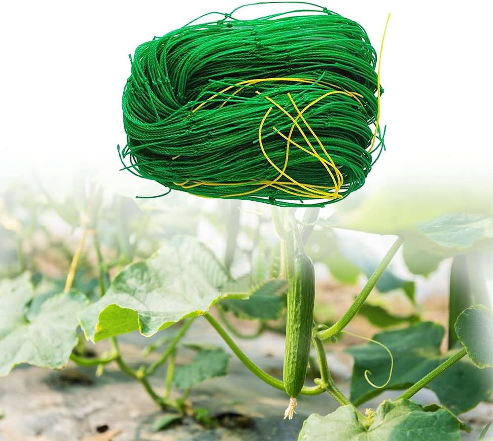 Yahpetes Garden Netting 1Pcs Garden Climbing Net Plant Trellis Plant net trelli Green Strong Nylon Ft Netting Heavy Duty Net Support for Climbing&Vining Plants (6'X3')