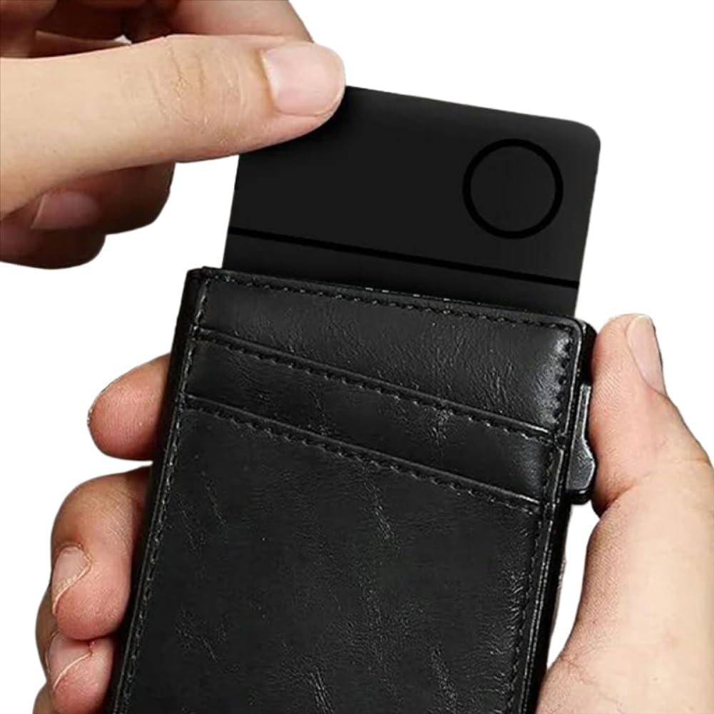 Wireless Rechargeable Card with Find My Network Compatibility for ID Cards