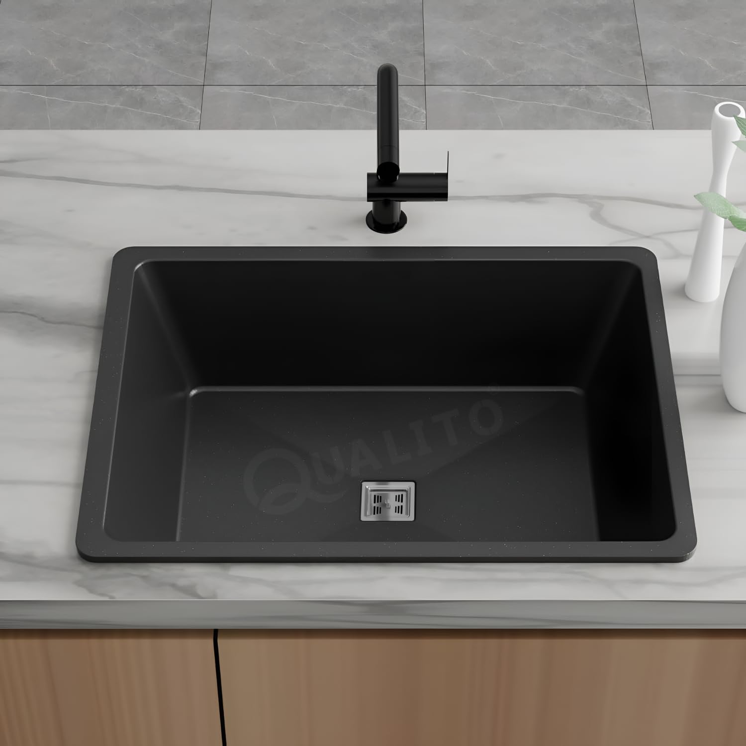 QUALITO Quartz Kitchen Sink - Durable & Soundproof -10