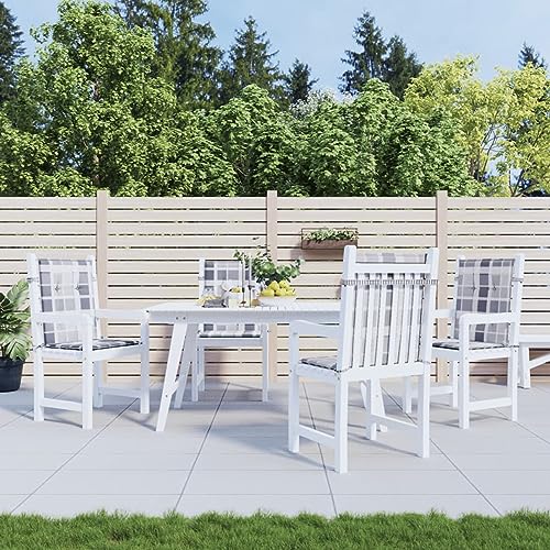 Sufrk Cojines para sillas de jardín para respaldo bajo, 4 unidades, 100 x 50 x 3 cm, cojines para muebles de jardín