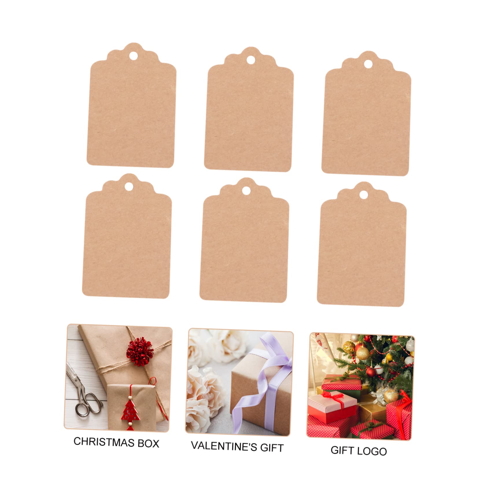 Etiqueta Nombre 1000 Piezas de Papel Kraft Beige