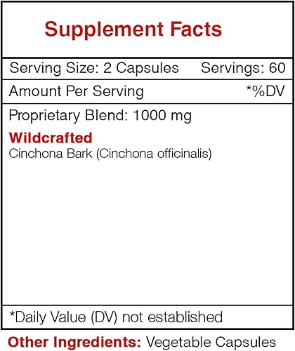 Miniatura 3 de Leg Cramp Secret 120 cápsulas, 1000 mg, fórmula original de quinina, corteza de Cinchona. Circulación sanguínea saludable (120 cápsulas)