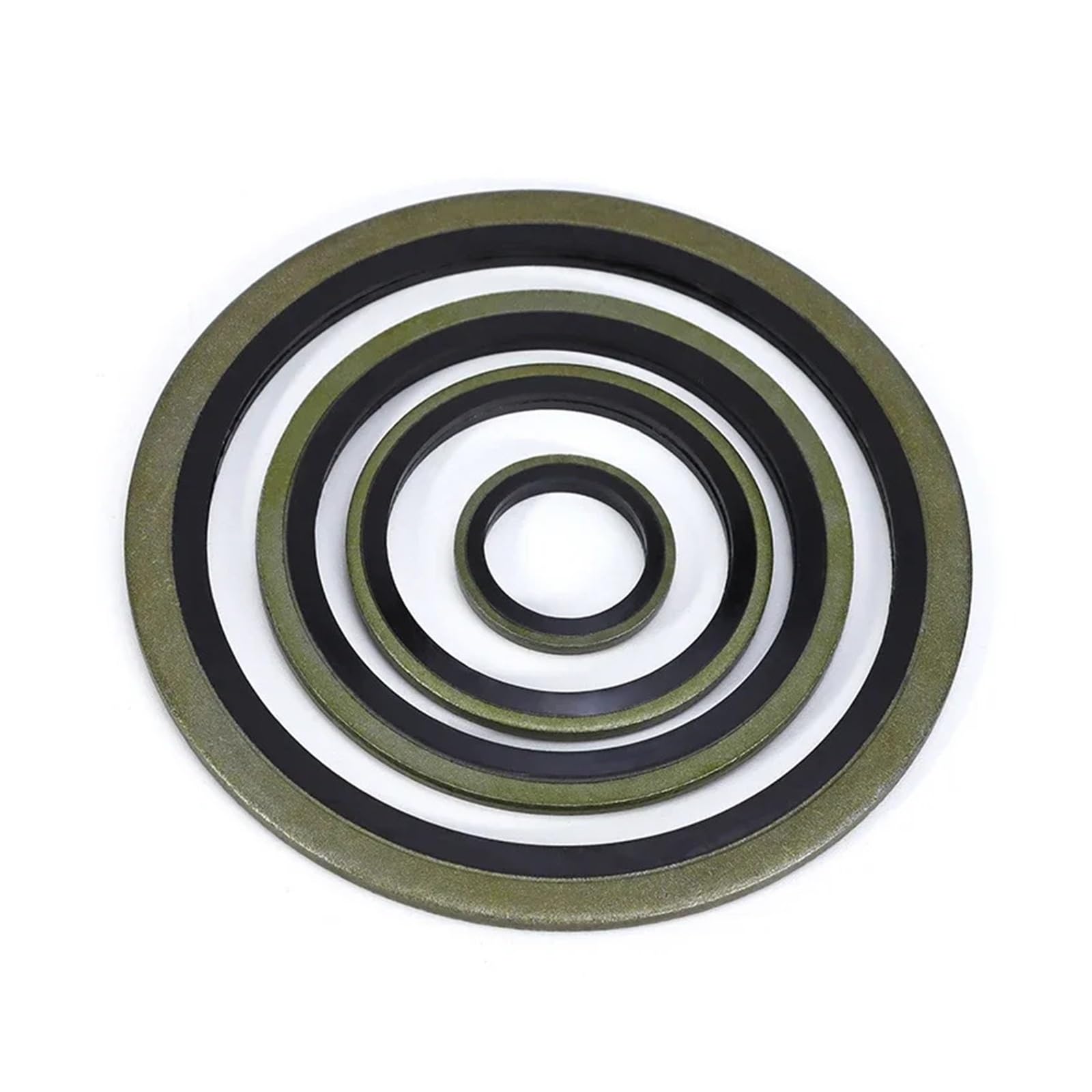 10 pièces, joint de rondelle collé métal caoutchouc bouchon vidange d'huile d'étanchéité torique assortiment ensemble(M14,10pcs)