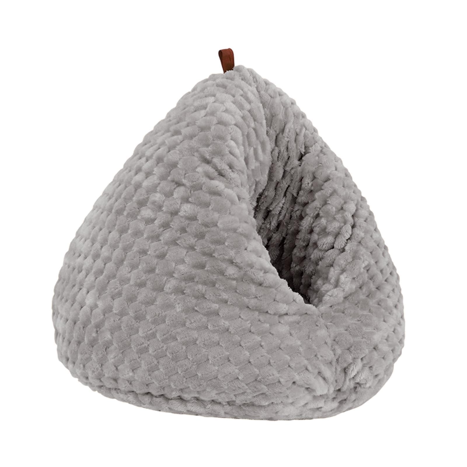 Cuccia Gatto Riscaldata Pile Di Corallo,Marrone Grigiastro