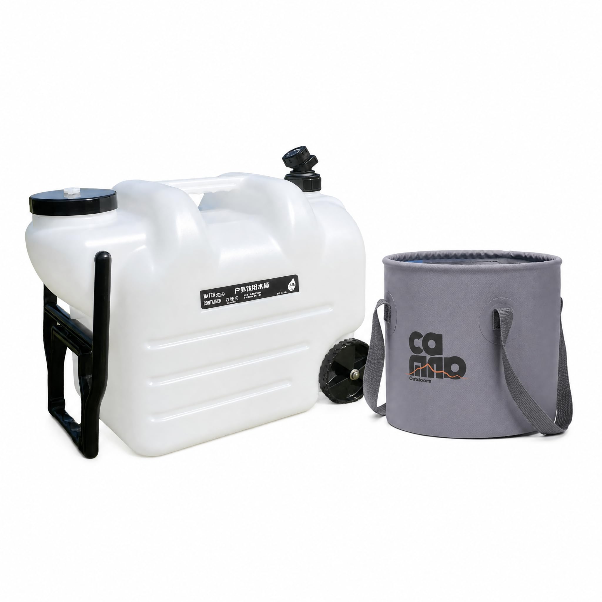 Depósito de Agua para Camping con Fregadero Plegable para Viajes en Coche Y Excursiones