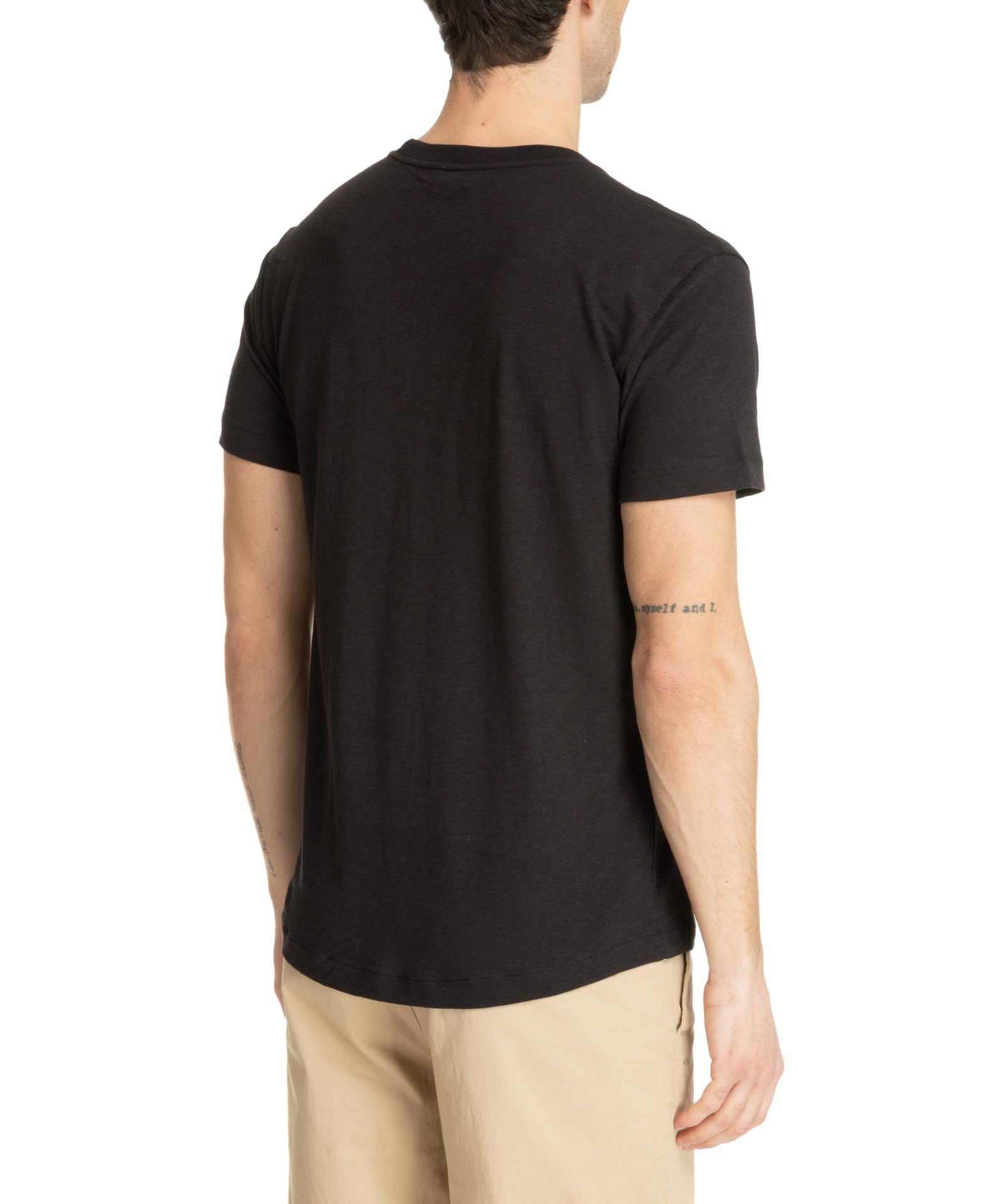 Calvin Klein Camiseta Hombre CK Manga Corta Cuello Redondo con Logo Estampado Delantero algodón y Lino artículo KM0KM00960