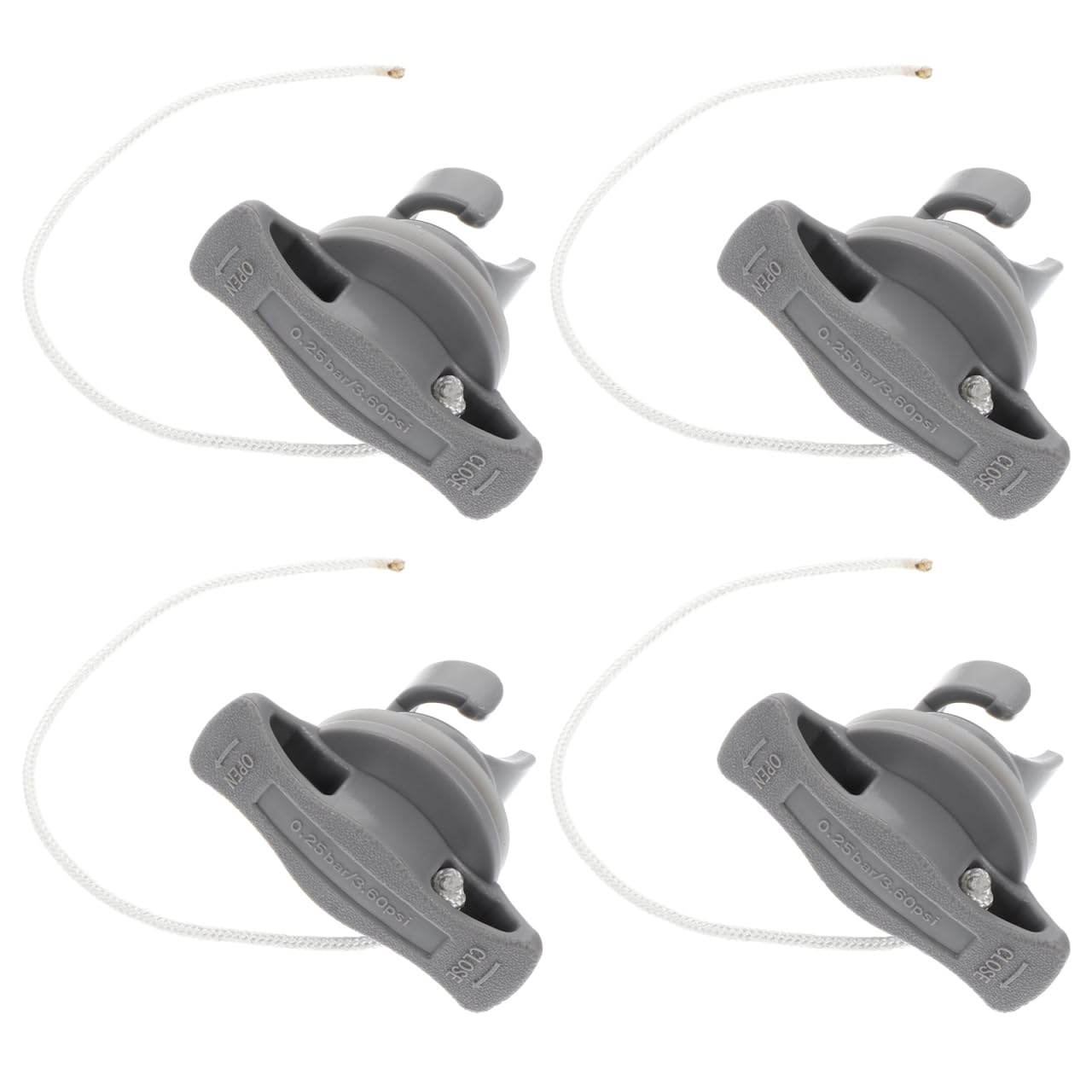 SEWACC 4Pcs Air Valve Covers for Inflatable Boats Kayaks Dinghies Replacement Screw Caps Durable Portable Inflatable Valve Plugs for Water Sports Equipment