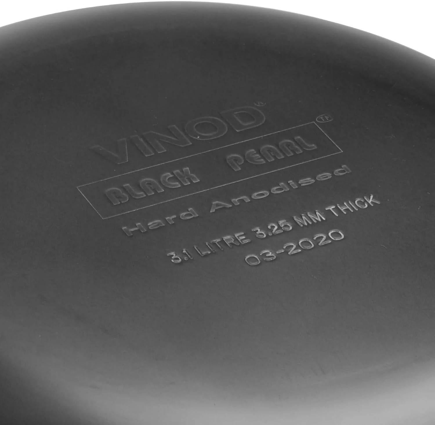 Vinod Black Pearl Hard Anodised Deep Wok Kadai with Glass Lid Frypan Size - 26 cm (Capacity 4.1 litres) (Gas Stovetop Compatible)