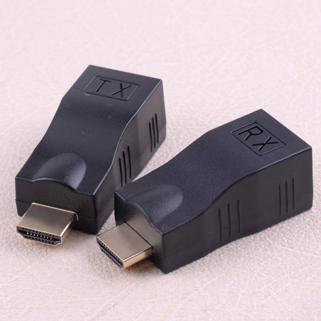 4 K 3d hdmi 30 m Extender a RJ45 sobre adaptador de señal TX RX de red Ethernet LAN y Cat 5E/6, negro