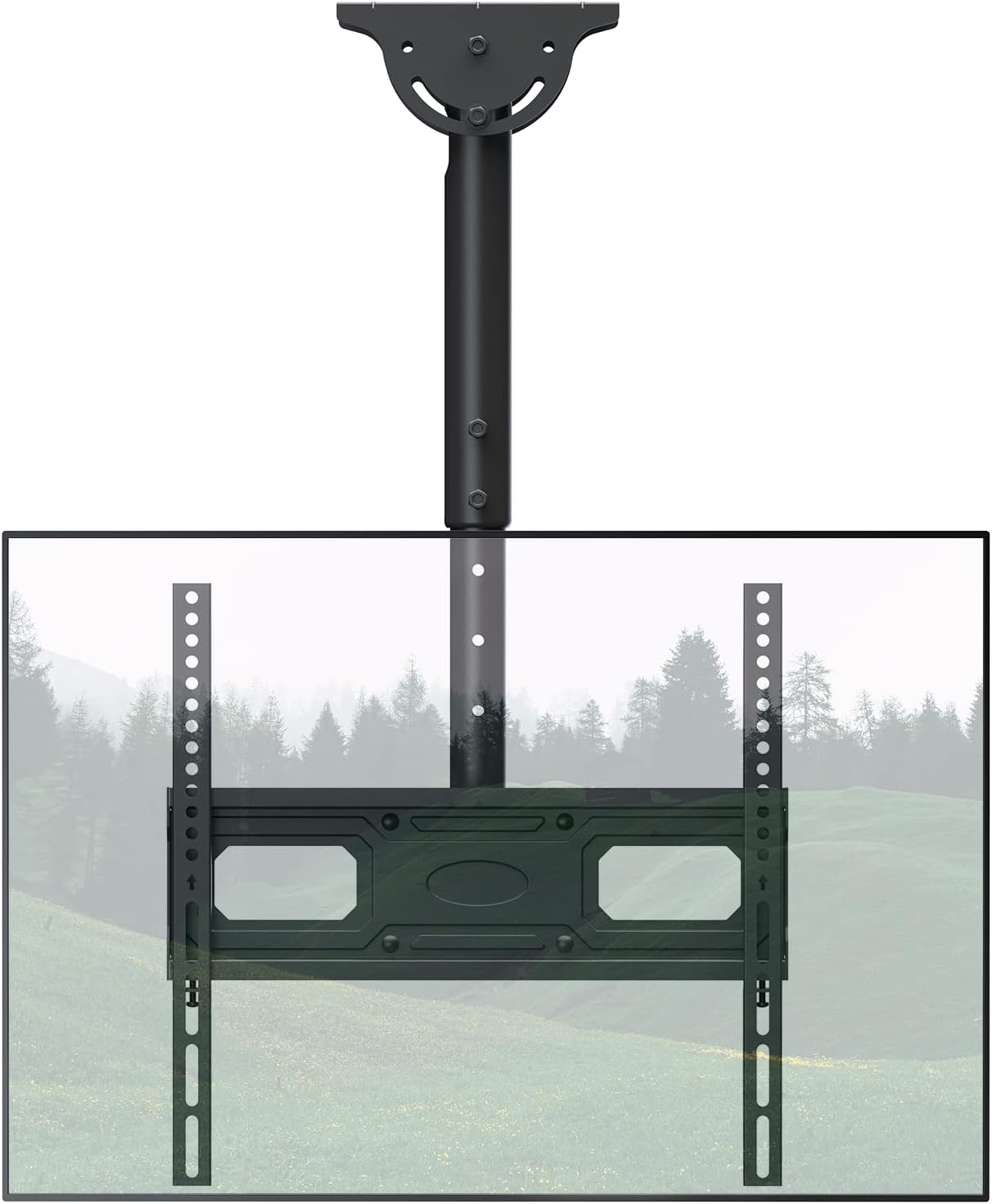 WALI Ceiling TV Mount, Full Motion Adjustable TV Mount Bracket Fits Most LED, LCD, OLED 4K TVs 26 to 65 inch, up to 99lbs, VESA 400x400mm (CM2665-P), Black