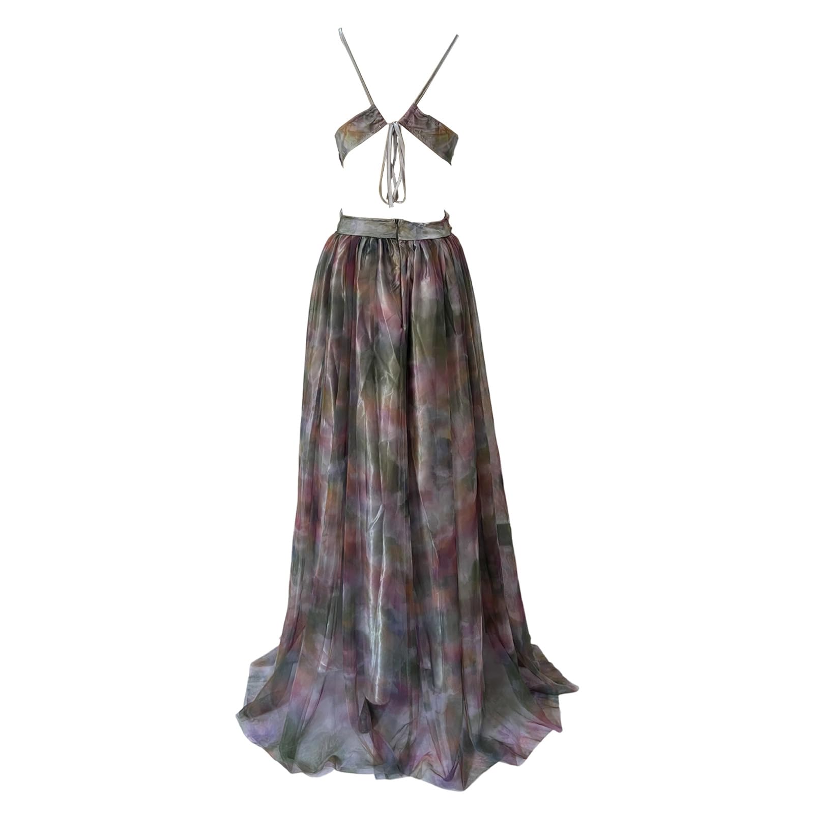 Robe de Cérémonie Femme Longue Robe Cocktail Col V Manches Longues Dentelle Taille Haute DX Confortable Invitee Mariage Demoiselle d Honneur Fete