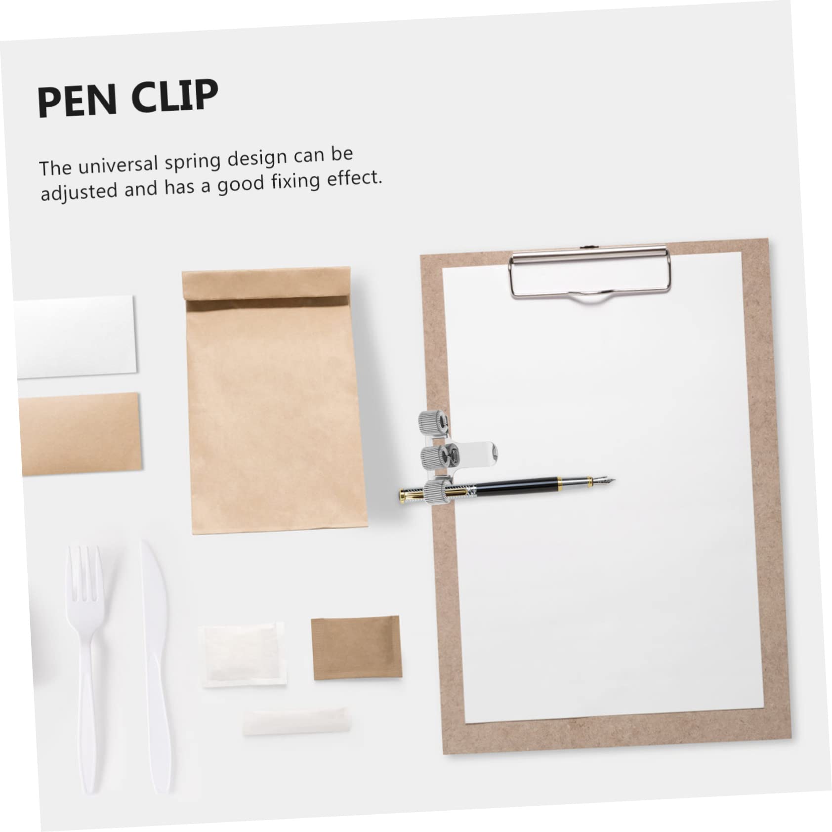 Ciieeo 20pezzi Portapenne Metallo Con Design e Clip Per Ufficio Scuola e Uso Professionale Accessorio Pratico Per Insegnanti e Medici