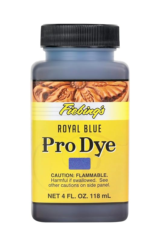 Tinta para Couro Fiebing's Pro Dye à Base de Álcool Royal Blue, Frasco de 120 mL