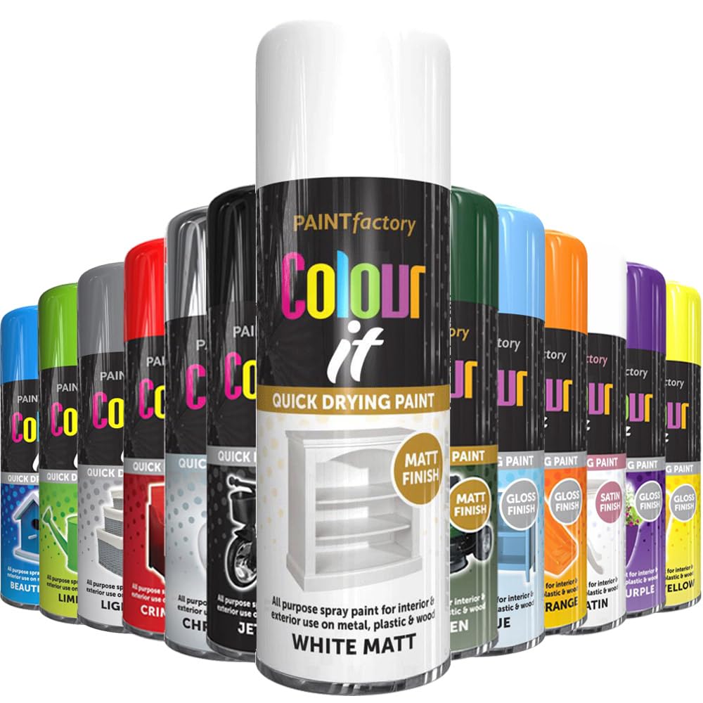 AlezyB 1x White Matt All Purpose Spray Paint 400ml Professional Quality and Fantastic Finish, Interior, Exterior, Household Multipurpose Spray for Metal | Plastic | Wood | Glass