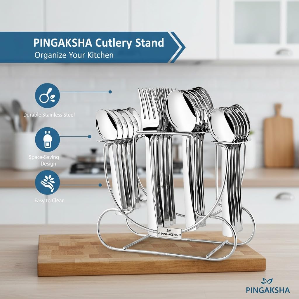 Stainless Steel Spoon Stand - Organize Your Cutlery -3