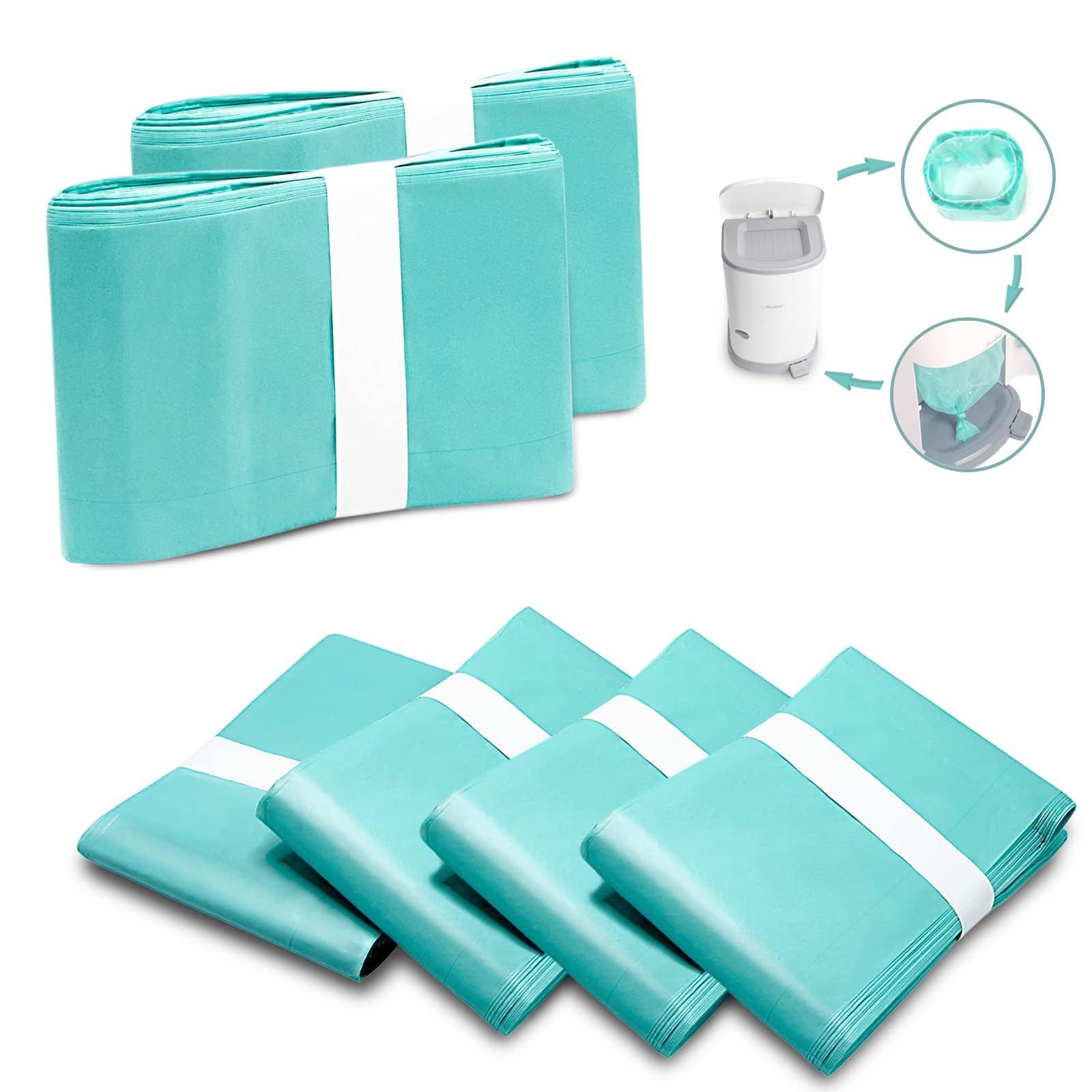 Confezione da 6 fodere divisorie compatibili con Janibell Brand Akord, 280 Slim Model Adult Refills, Continuous Liner System Eliminates Waste