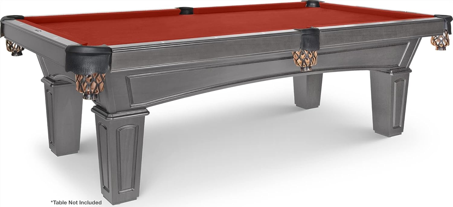 Gorina Granito Basalt Cloth - 18 Color Variations - for 7, 8, 8.5, 9, 10 Foot Tables (Red, 7' Precut - Inside Table Dimensions 40" x 80")