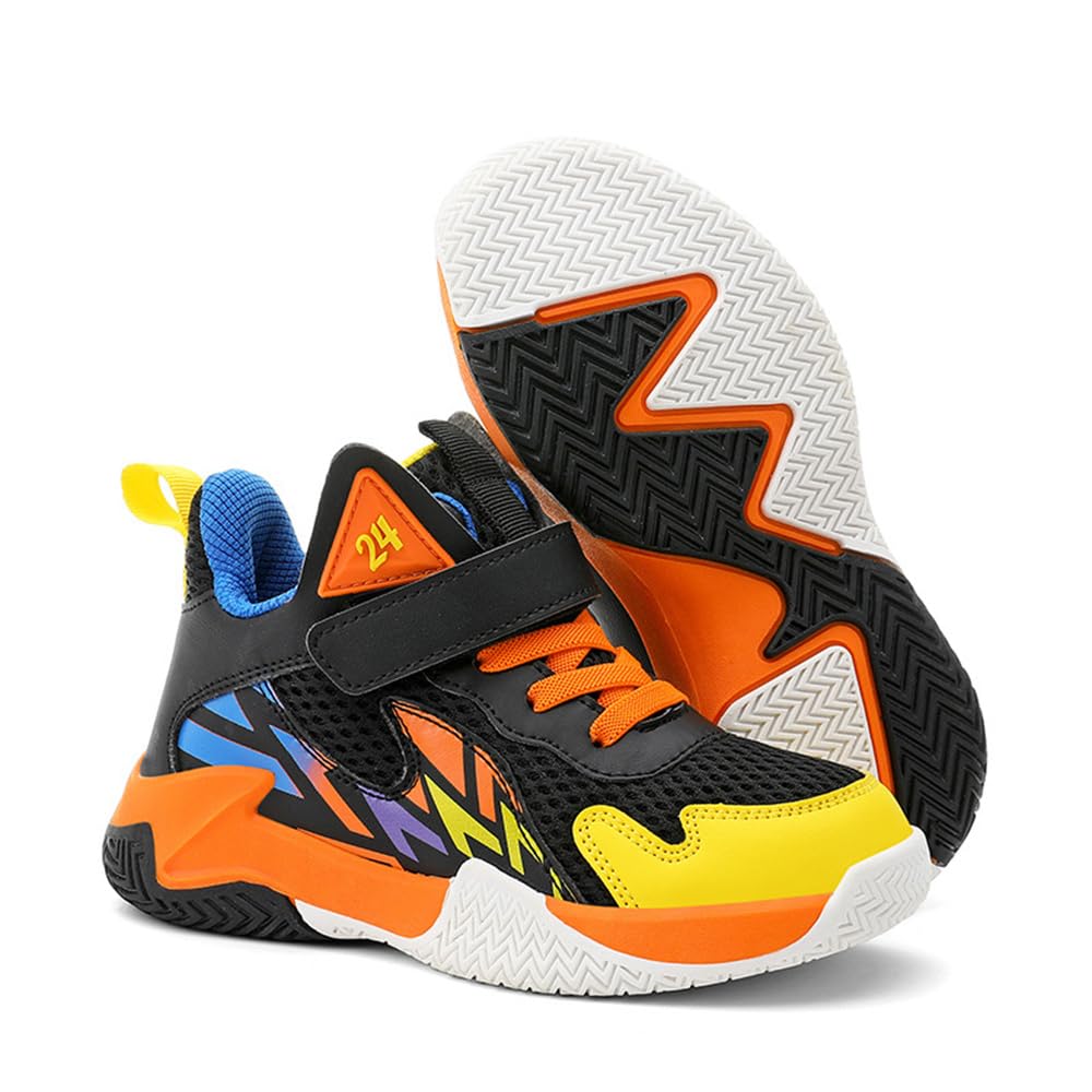 Mateju Caña Alta Zapatillas Baloncesto para Niños, Antideslizante Zapatillas Baloncesto Niño, Unisex Multicolor Zapatillas de Baloncesto, Respirable Luz Deportivos Niño