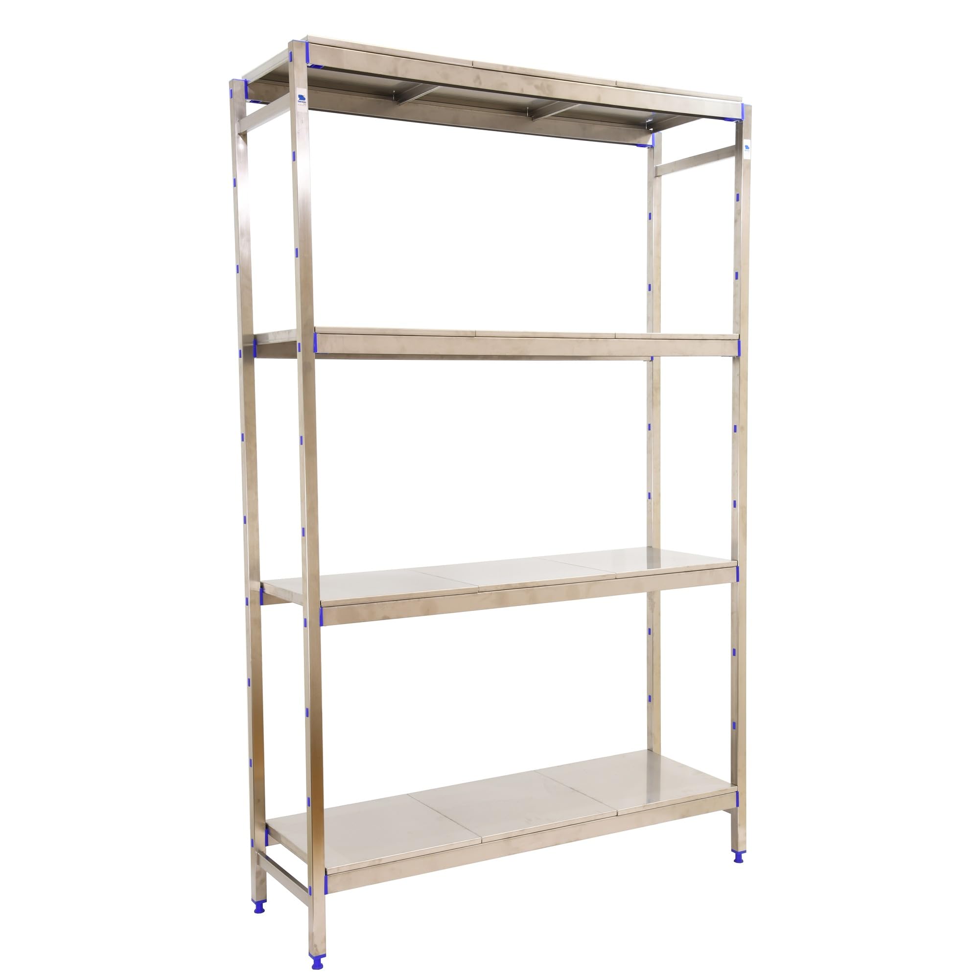 Simon Rack Estanterías Acero Inoxidable, 2000x860x400 mm, 200 kg de Punto Flexión, 4 Estantes, Estantería Industrial, Estantería Cocina Profesional, Acero Inoxidable - Simoninox