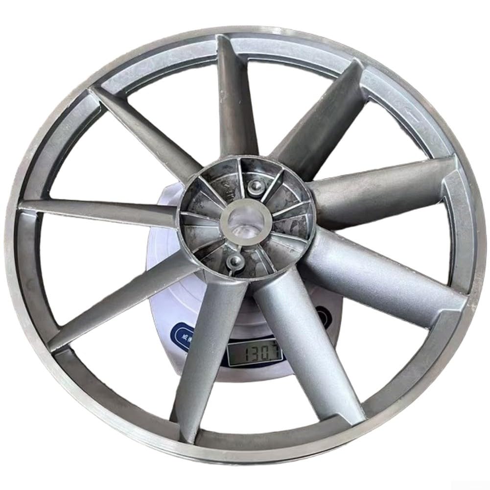 Poulie de moteur en aluminium pour compresseur d'air, poulie de courroie de volant d'inertie de 350 mm avec alésage conique (28-29 mm), compatible avec courroies de type B