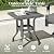 Mvpipi 6 Piece Aluminum Patio Conversation Set, Outdoor Metal Furniture Set w/Rocking Swivel Chairs, 3-Seat Sofa, Ottomans and Coffee Table, 5" Thickened Cushions for Backyard, Poolside, Gray