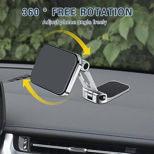 Miniatura 5 de Soporte universal para teléfono de automóvil, soporte universal para teléfono celular con brazo de aleación de aluminio plegable, rotación de 360,