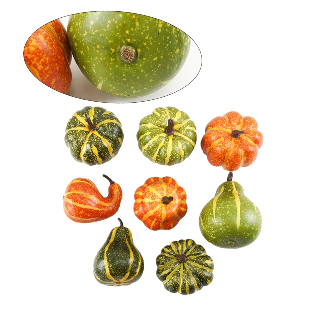 Abaodam 16 STK Kürbis- Halloween-kürbis Realistisch Faux Eicheln Ornamente Schaumkürbis Künstliches Halloween-gemüse Gefälschtes Gemüse Herbstdeko Modell Gefälschter Kürbis